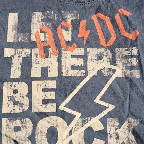 Rockware Anthill Trading Blue Cotton AC/DC Let There Be Rock SS Tee Size 24M - Picture 3 of 14